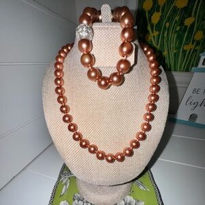 Suzanne Summers Collection Magnetic Closure Pinkish Coral 19” Necklace